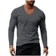 thumbnail image 2 of Ceisia Men's Slim-Fit Long-Sleeve V-Neck T-Shirt Multi-Solid for Summer Casual Gift, 2 of 6