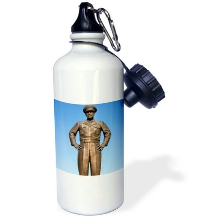 3dRose Statue, Eisenhower Presidential Center, Kansas - US17 DFR0048 - David R. Frazier, Sports Water Bottle, 21oz