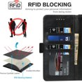 thumbnail image 2 of Compatible with Google Pixel 6 Pro Premium PU Leather Wallet Case with RFID Blocking Card Holder,Kickstand Magnetic Closure Protective,Wrist Strap Wallet Case for Pixel 6 Pro 6.71 Inch (Black), 2 of 14