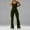 Green, variant on Full Womens Pants Green Solid Workout Jumpsuit Trousers for Ladies