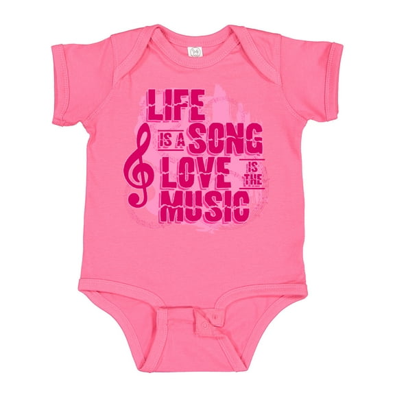 Inktastic Life Song Love Music Pnk Girls Baby Bodysuit
