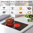 thumbnail image 3 of 2 Burner Electric Cooktop 110v, 120v Plug In Electric Stove Top, 12 Inch Built-in Radiant Electric Stove, Electric Ceramic Cooktop with Child Safety Lock, Timer, Over-Temperature Protection, 3 of 8