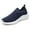 Dark Blue, variant on Daznico Women's Slip-On Sneakers - Breathable Mesh Walking Shoes with Lightweight Soft Sole for Casual & Sports,Color:Black,Size:9
