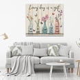 thumbnail image 2 of HFDF Farmhouse Bathroom Decor Wall Art Rustic Bathroom Flower Pictures Decor Country Floral Canvas Painting Modern Prints Artwork for Home Bedroom Living Room 14x11inch Framed, 2 of 6