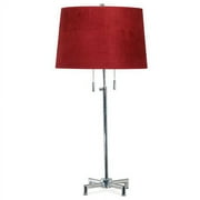 Table Lamp Chrome/red