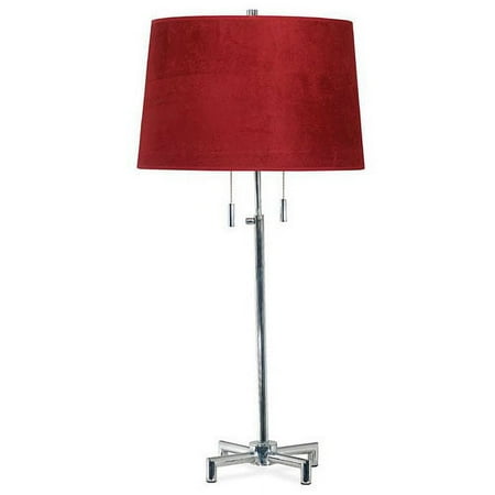 Table Lamp Chrome/red