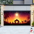 thumbnail image 6 of ToyKingdee Christmas Garage Door Banner Cover, Fabric Nativity Scene Christmas Backdrop Photo Booth Background for Xmas Holiday Winter New Year Eve Party Decorations Supplies, 6 of 6