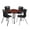 Cherry / Black / Grey, variant on Romig Trek 30 in. Square Adjustable Classroom Table- Neo Walnut Top, Black Base & 4 Andy 18 in. Blue Stack Chairs