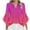 Hot Pink, variant on SHE IS Womens 3/4 Sleeve Tops, Shirts for Women Trendy Fall Long Long Sleeve Blouses for Women Plus Size Blouses for Women Casual Plus Size Basic Tees for Women Plus Size Pack