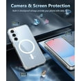 thumbnail image 3 of KOMI for Samsung Galaxy S24-FE Case: Clear Military Grade Drop Protection Anti Yellowing Slim Case - Rugged Shockproof Protective Transparent Cell Phone Cover Clear Magnetic, 3 of 5