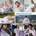 thumbnail image 5 of Lavender Cooling Blanket,Lightweight Summer Throw Blanket with Double Sided Cold Effect,Watercolor Purple White Floral Botanical Butterfly Picnic Blankets Bed Sheet for Hot Sleepers 40"x60", 5 of 8