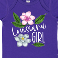 thumbnail image 4 of Inktastic Louisiana Girl Magnolia Flowers and Leaves Girls Baby Bodysuit, 4 of 5