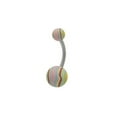 thumbnail image 1 of Multi Color Fimo Beads Belly Ring, 1 of 1