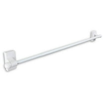 Contemporary Home Living 48" White Contemporary Magnetic Single Curtain Rod