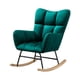 thumbnail image 5 of Mecedora,Mecedora tapizada moderna Sillón confort,Lazy Chair Sillón elegante para sala de estar,Sillón mecedor con reposabrazos,Sillón de espacio pequeño Balcón Silla de uso Verde oscuro, 5 of 8