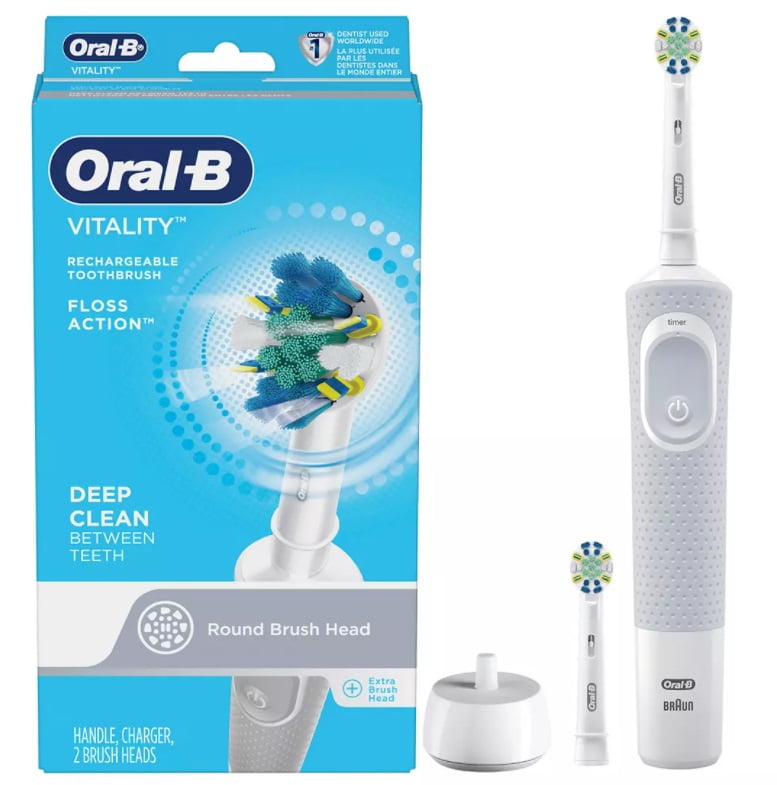 Indføre visuel konvertering Oral-B Vitality Floss Action Rechargeable Electric Toothbrush - Walmart.com