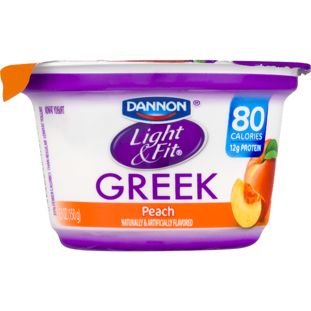 Dannon Light And Fit Greek Peach Nonfat Yogurt 53 Oz 2485