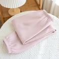 thumbnail image 4 of WEAIXIMIUNG Wide Leg Pants Women Plus Size Petite The and Winter Air Layer Sleeping Trousers Ladies Loose Drawstring Trousers Jacket Closure Warm Solid Colour Home Wear, 4 of 4