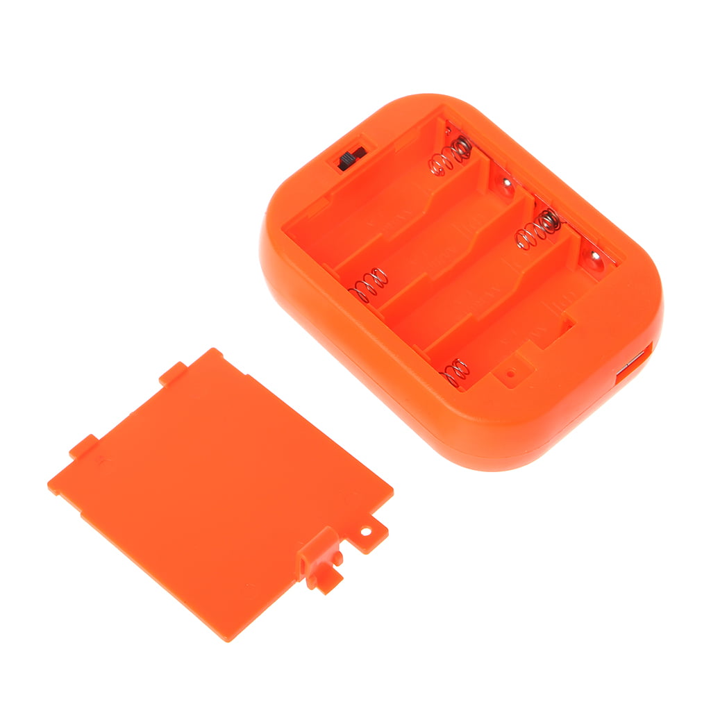 ASENVER Mini Fan Blower for Inflatable Costume Potable Costume USB Fan Blower with Battery Box Orange