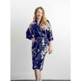 thumbnail image 2 of Medium Length Womens Robes, Sizes 2 to 18, Bride and Bridesmaid Robe - Floral Sleepwear, 2 of 8