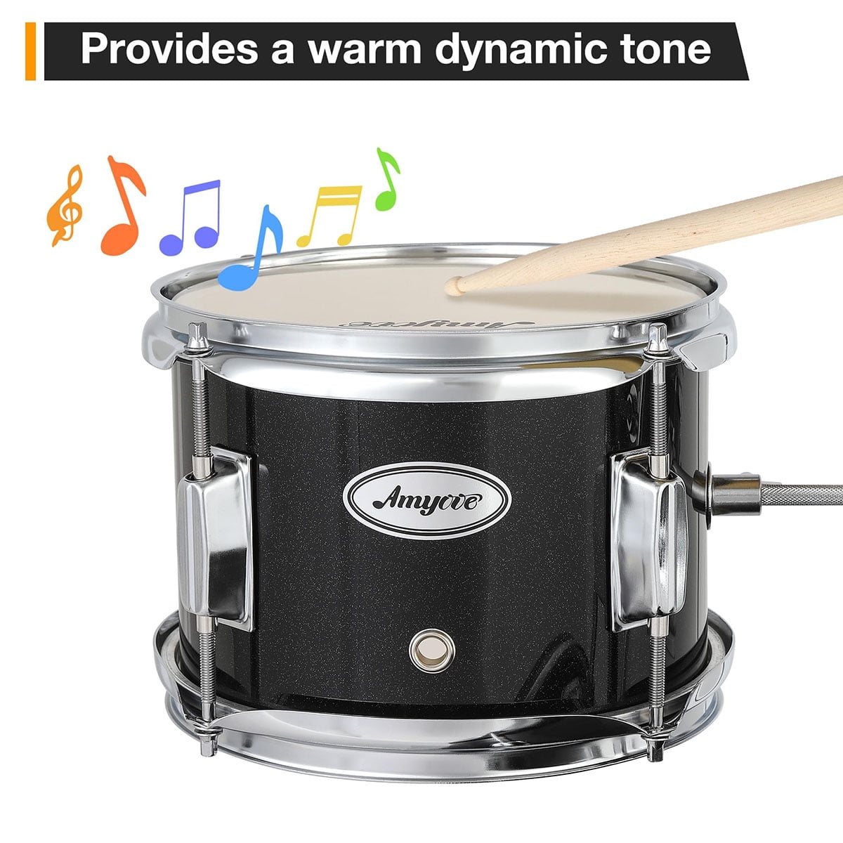 Danolapsi 3 Piece Kids Drum Set with Cymbal, 2 Drumsticks, Pedal, 2 Tom,Beginner Junior Drum Kit with Throne Stool, Musical Instruments for Boys and Girls