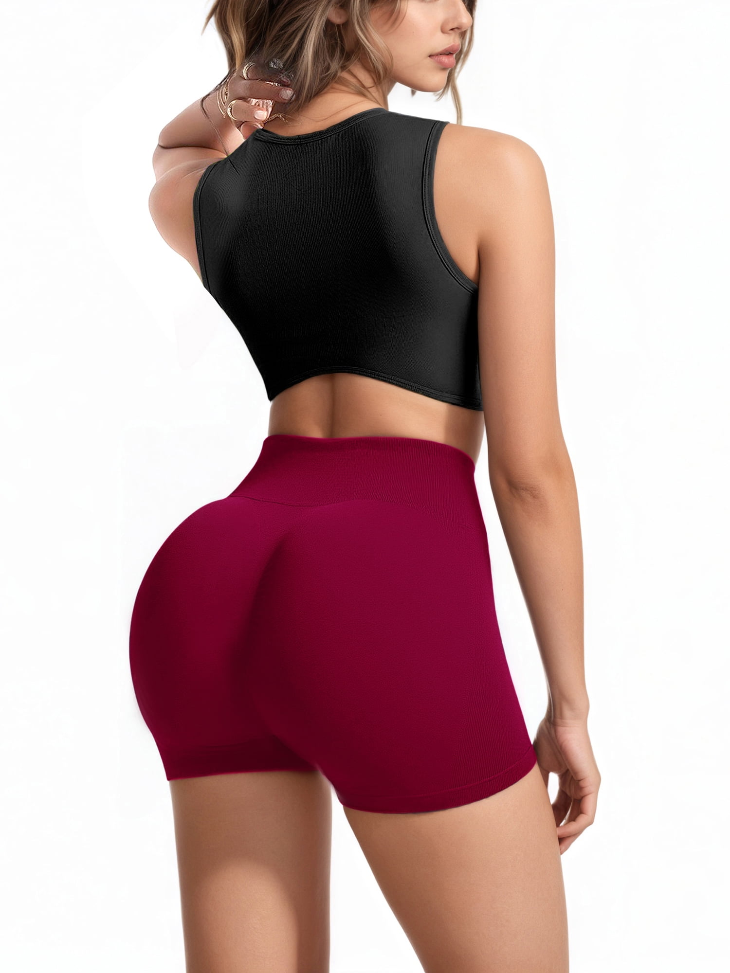 Unique Bargains Women's Slimming Waist Butt Lifter Panties M Rose Pink