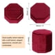thumbnail image 2 of Caja de anillo de terciopelo Uxcell, soporte para exhibición de anillos de boda de 3 ranuras, caja de regalo para anillos de joyería roja, 2 of 7