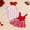 Red Heart, variant on Christmas Baby Girl Outfit Cute Elk Ruffle Sleeve Romper Overall Dress Infant Girls Skirt Sets