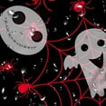 thumbnail image 5 of Halloween Ghost Shower Curtain Spooky Ghosts and Spider Web on Cute Halloween Shower Curtains for Bathroom Kids Halloween Bathroom Decor Black Halloween Decortions Indoor Fabric 72x72 Inch with Hooks, 5 of 5