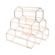 thumbnail image 1 of Geometric Iron 6 Bottle Wine Rack Metal Freestanding Kitchen Storage Stand, 1 of 2