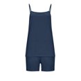 thumbnail image 6 of Fewfanhot Sets for Women Cotton-Linen Camisole Set, Adjustable Strap Tank Top & Loose Shorts, Soft Casual Lounge Wear, 6 of 8