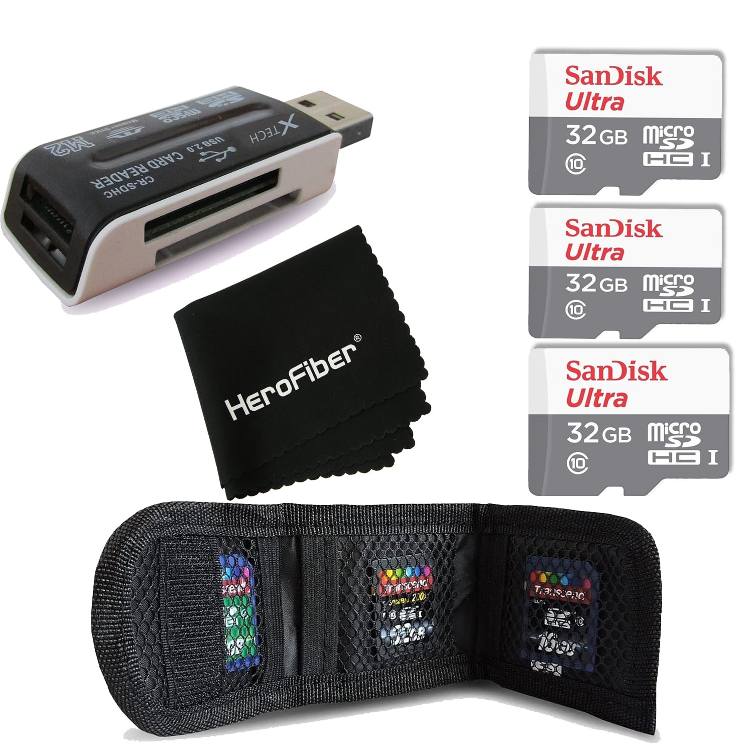 Sandisk Ultra 3 Pk 32gb Micro Sd Hc Card Memory Card Wallet Universal Card Reader Cleaning Herofiber Cloth Walmart Com Walmart Com Sandisk Ultra 3 Pk 32gb Micro Sd Hc Card Memory Card Wallet Universal Card Reader Cleaning Herofiber Cloth Walmart Com Walmart Com