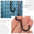 thumbnail image 4 of RENACLIPY 10Pcs Black Metal Pegboard Tool Hooks Strong Utility Hooks for Garage and Home Storage, 4 of 8