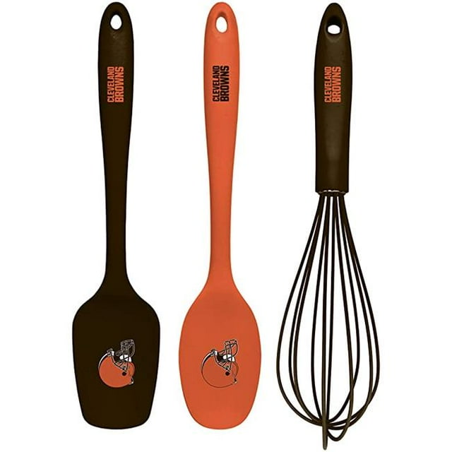 Collection KUSNFL0801 NFL Cleveland Browns Kitchen Utensil Set - 3 Piece