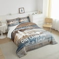 thumbnail image 4 of RV Camper Bedding Queen,Camping Comforter Set Camping Decor,RV Travel Car Camping Down Comforter for Men Adult,Hand Drawn Wooden Plank Grunge Vintage Quilt Camping Accessories for Inside Blue Brown, 4 of 6