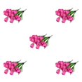 thumbnail image 2 of Bearachild 2 uds ramo de 9 cabezas flores artificiales tulipanes flor de imitación de tacto Real para boda fiesta en casa jardín rosa/grande Type2 NO2, 2 of 6