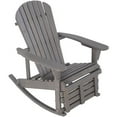 thumbnail image 3 of W Unlimited SW2007DG-R2 Zero Gravity Adirondack Rocking Chair with Built-in Footrest, Dark Gray, Set of 2, 3 of 3