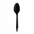 thumbnail image 2 of Mediumweight Polypropylene Cutlery, Individually Wrapped, Spoon, Plastic, Black, 1,000/Carton | Bundle of 5, 2 of 5