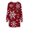 thumbnail image 4 of Pompotops Robe de Mode Décontractée Confortable à Manches Longues Col Rond Imprimé de Noël en Solde, 4 of 4