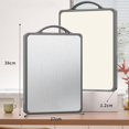 thumbnail image 3 of AYktou PP/Stainless Steel Cutting Board for Kitchen, 10.5×15 Inch Large Size Double Sided Available Chopping Board, Multi-Purpose Innoxious Cutting Board for Vegetables Meat Fruit & Bread, 3 of 4