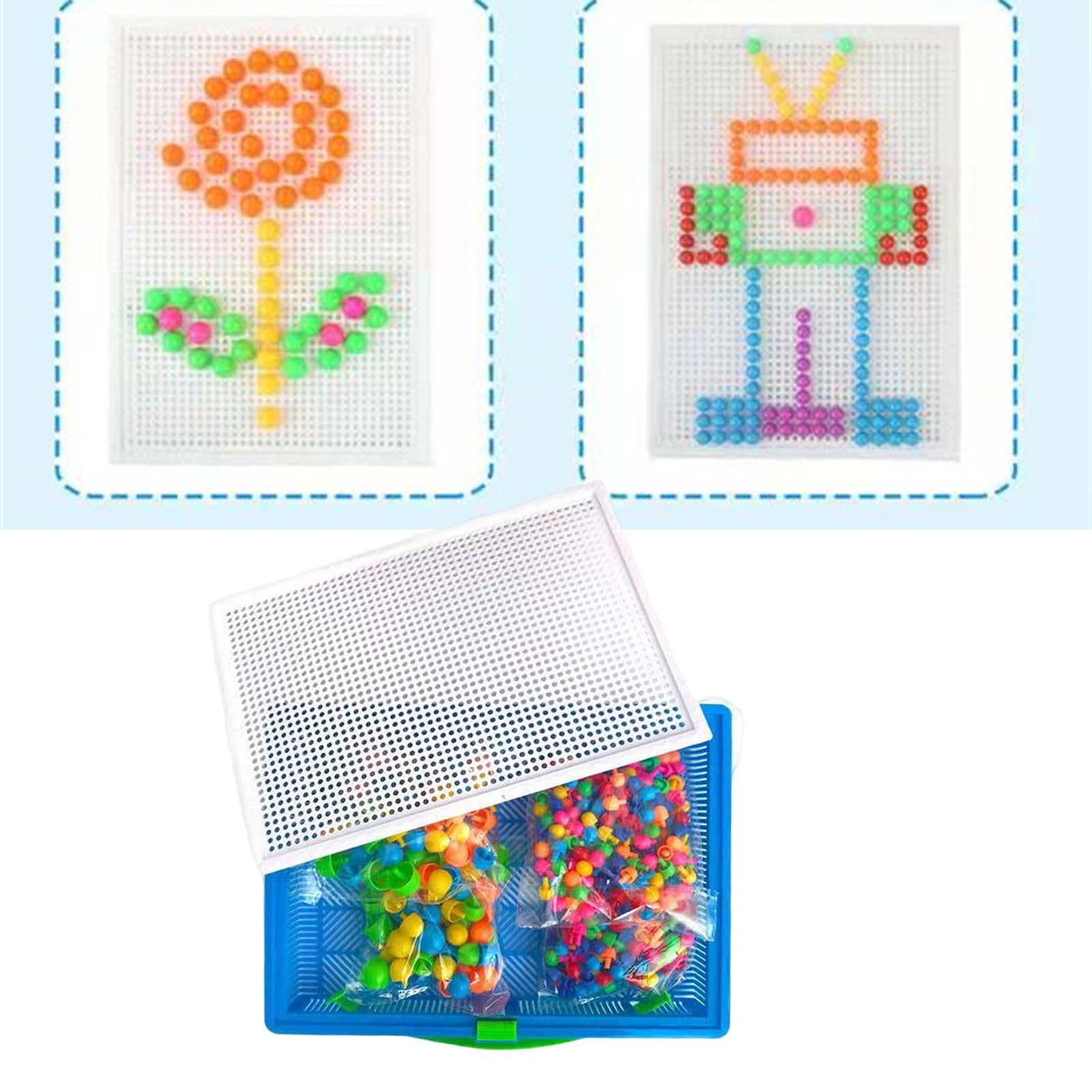 LeeQinersw mushroom puzzle brain teaser fine motor 592pcs Nail Beads