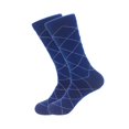 thumbnail image 1 of Calcetines de algodón para hombre de gran tamaño con diseño de rombos clásicos de otoño e invierno, de estilo británico, de color liso, 1 of 5