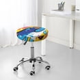 thumbnail image 7 of Logiee Abstract Color Splash Print Stool Covers Round,Bar Stool Covers,Watedrproof Stool Slipcover with Elastic,Stool Cushion,Round Bar Stool Seat Covers for Bar Round Chair-12 inch, 7 of 7