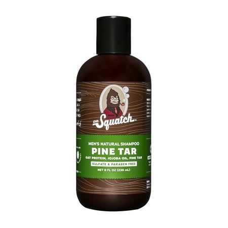 Dr. Squatch Pine Tar Moisturizing Hair Shampoo Natural Shampoo for Men, 8 fl Oz