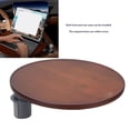 thumbnail image 4 of Car Food Tray,Rotating Car Cup Holder Tray Adjustable Multifunctional Wooden Cup Holder Table for Computer PC 5KG Bearing, 4 of 7