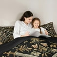 thumbnail image 5 of Manfei Retro Rustic Flower Full Size Comforter Sets,Country Floral Bedding Comforter Set,Brown Black Bedding Sets For Girl Boy,Luxury Bedroom Decor Reversible,3 Pieces, 5 of 8