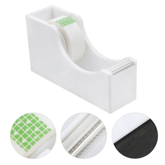 NIYANGLE Desktop Tape Dispenser White Plastic 1 Set