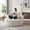 Beige + Waffle Chenille, variant on 55''Oversized Round Boneless Lounge Chaise Chair Indoor,Corduroy Deep Seat Cloud Couch Sleeper Sofa Bed with 3 Pillows,No Assembly Modern Accent Chair for Living Room