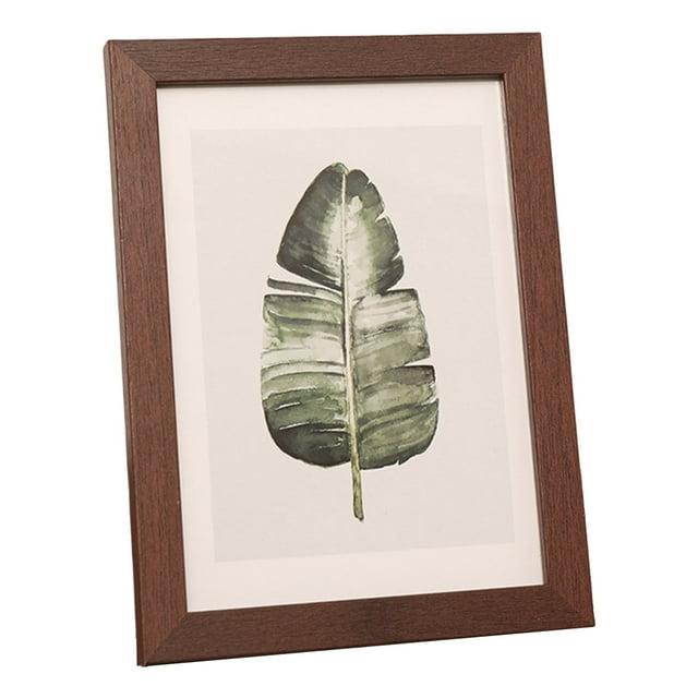 CSChome Photo Frame With Back Bracket Wooden Photo Frame High Clarity Glass Back Support Modern Heavy Duty Desktop Picture Display Decorative Frame Home (8/10 Inch)