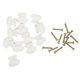 thumbnail image 2 of 12 Pcs Shroom Decor White Cabinet Dresser Pulls Wood Knobs Small Wooden Wooden Drawer Knobs, 2 of 3
